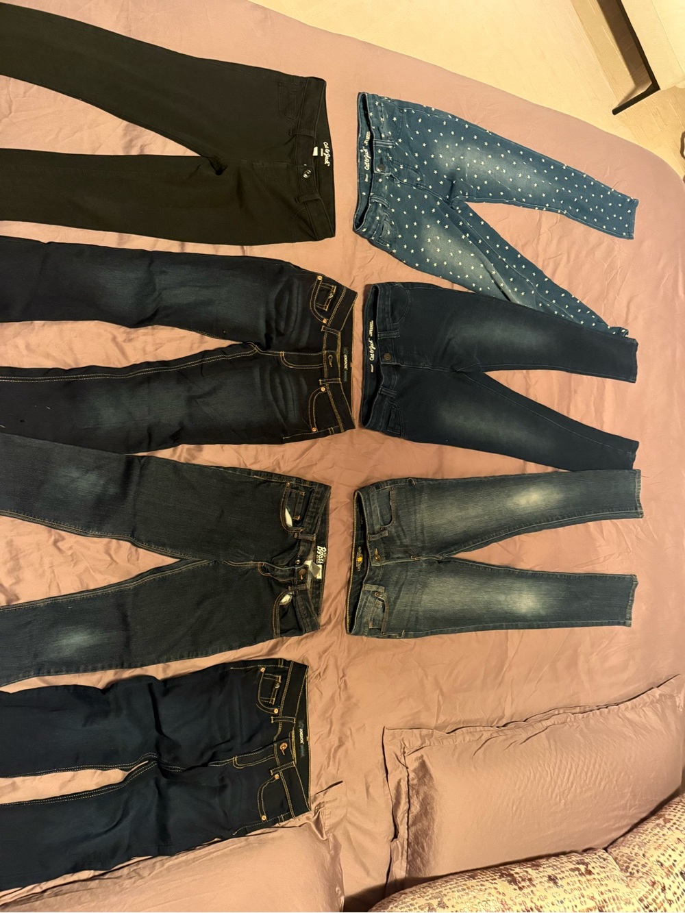Multiple brand girls size 10 & 10/12 jeans - 7 pairs